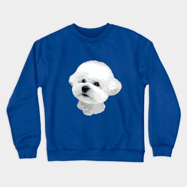 Bichon Frise Adorable Look Crewneck Sweatshirt by ElegantCat